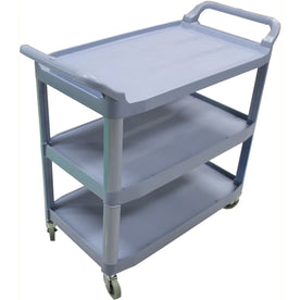 Impact 3-Shelf Bussing Cart: 200 lb Load Capacity 40’’x20’’x38’’ Gray - Carts