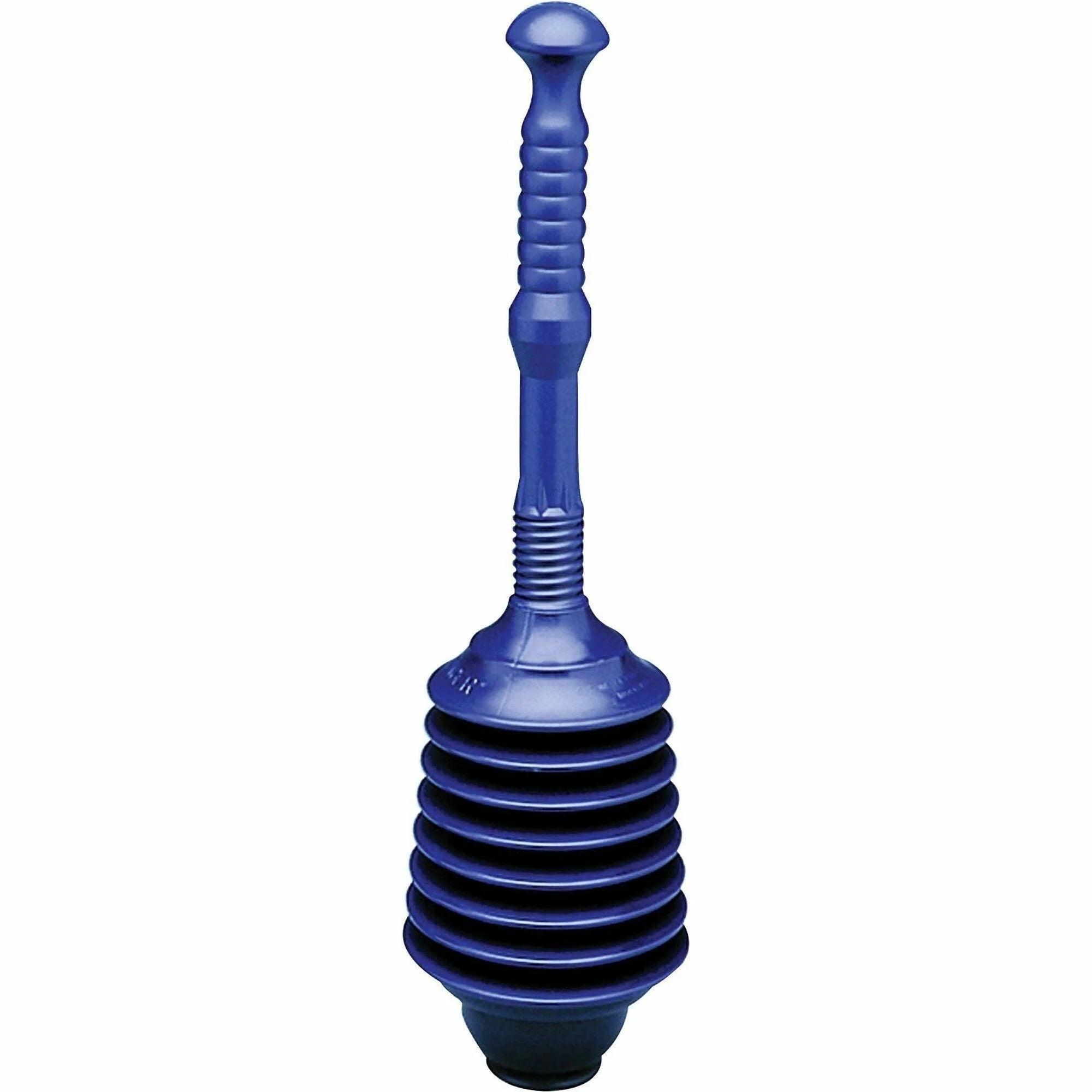 Impact Deluxe Professional Plunger: 2.75’’ Cup Diameter Dark Blue Polyethylene - Splash Proof Toilet Plunger - Plungers