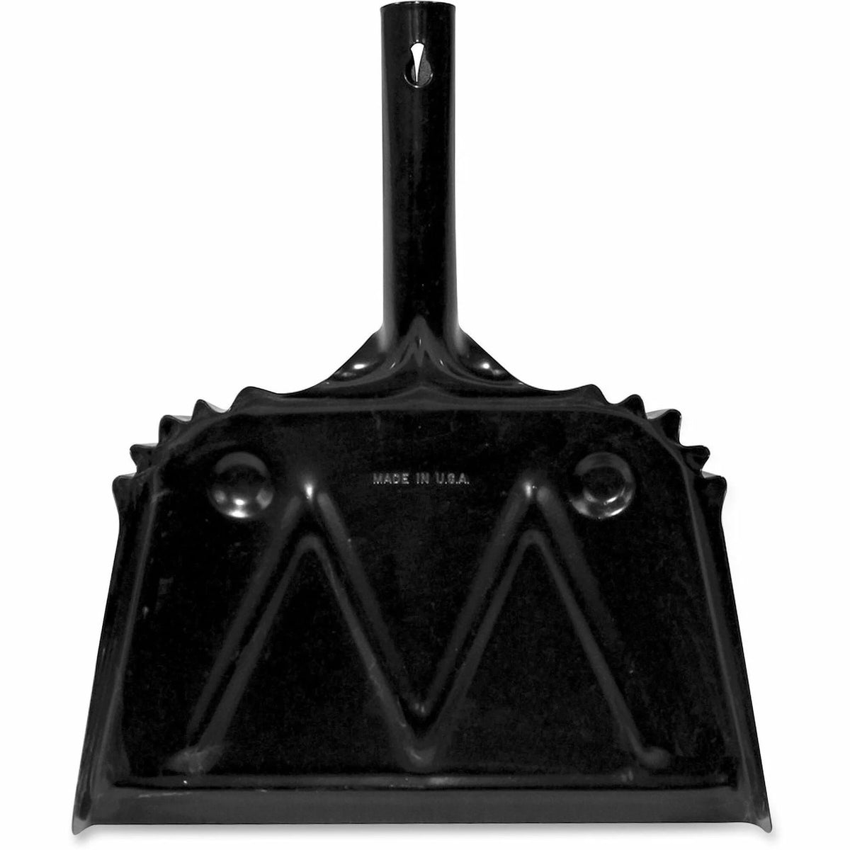 Impact Metal Dust Pan - 12’’ Wide Steel Black - Durable Cleaning Tool - Pans