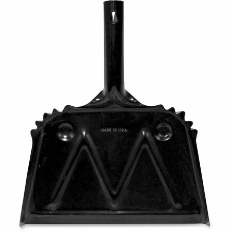 Impact Metal Dust Pan - 12’’ Wide Steel Black - Durable Cleaning Tool - Pans