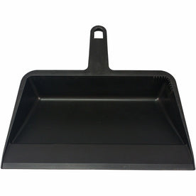 Impact Products Value-Plus Dust Pan - 12’’ Wide - Black Polypropylene - Pans