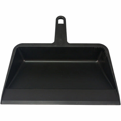 Impact Products Value-Plus Dust Pan - 12’’ Wide - Black Polypropylene - Pans