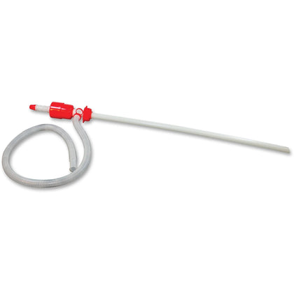Impact Siphon Drum Pump: Efficient 4.6’’ Width - Red & White - Sprayer Dispensing Accessories