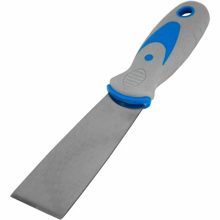 Impact Stiff Putty Knife: Comfort Grip Rust Resistant - Blue Gray - Utility Knives & Cutters