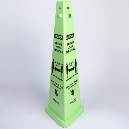 Impact TriVu Social Distancing 3 Sided Safety Cone - Top