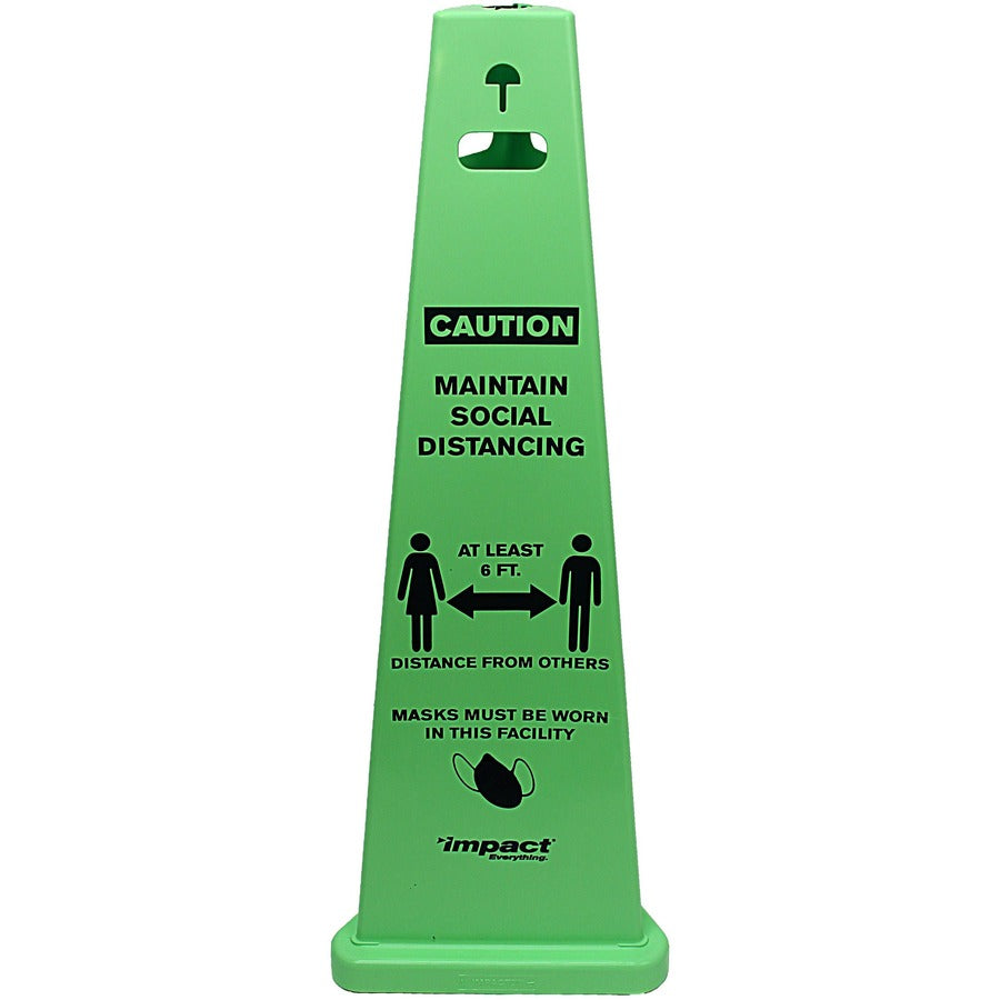 Impact TriVu Social Distancing 3 Sided Safety Cone - Alternate-Image1