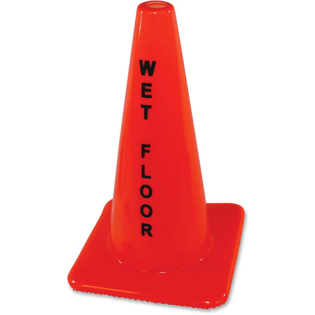 Impact Wet Floor Orange Safety Cone - ’Wet Floor’ Print - Heavy Duty Vinyl - Signs
