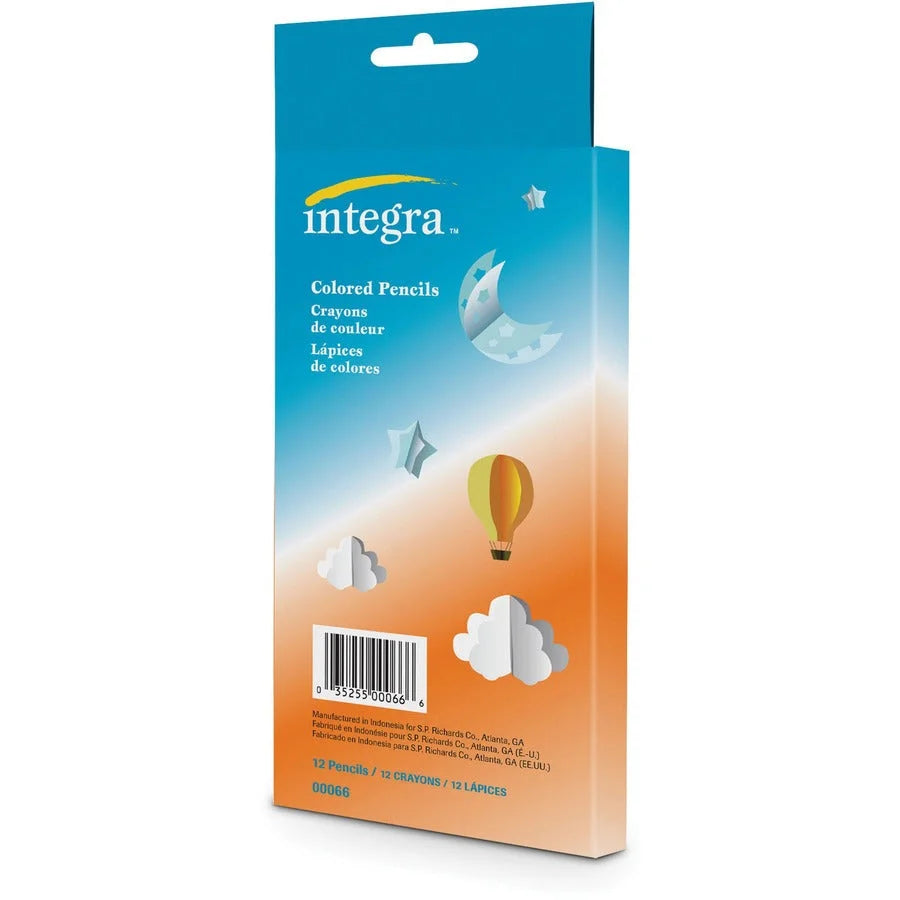 Integra Colored Pencil Set - 12 Vibrant Colors - Specialty Marking & Pencils