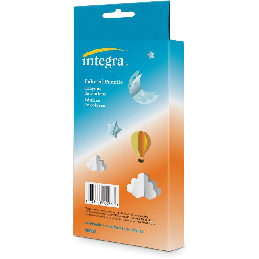 Integra Colored Pencil Set - 24 Vibrant Colors - Specialty Marking & Pencils