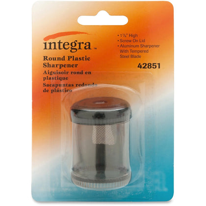 Integra Handheld Pencil Sharpener Canister - Desktop & - 1 Hole - Plastic Aluminum - Sharpeners