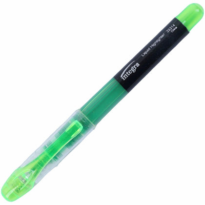 Integra Liquid Highlighters: Chisel Marker Point Green Ink - Pack of 12 - Highlighters