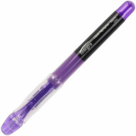 Integra Liquid Highlighters: Chisel Marker Point - Purple Ink - 1 Dozen - Highlighters