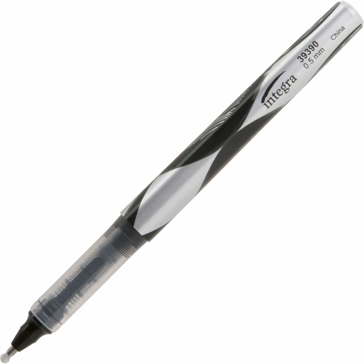 Integra Liquid Ink Rollerball Pens: 0.5mm Extra Fine Point Black Metal Tip - Pens