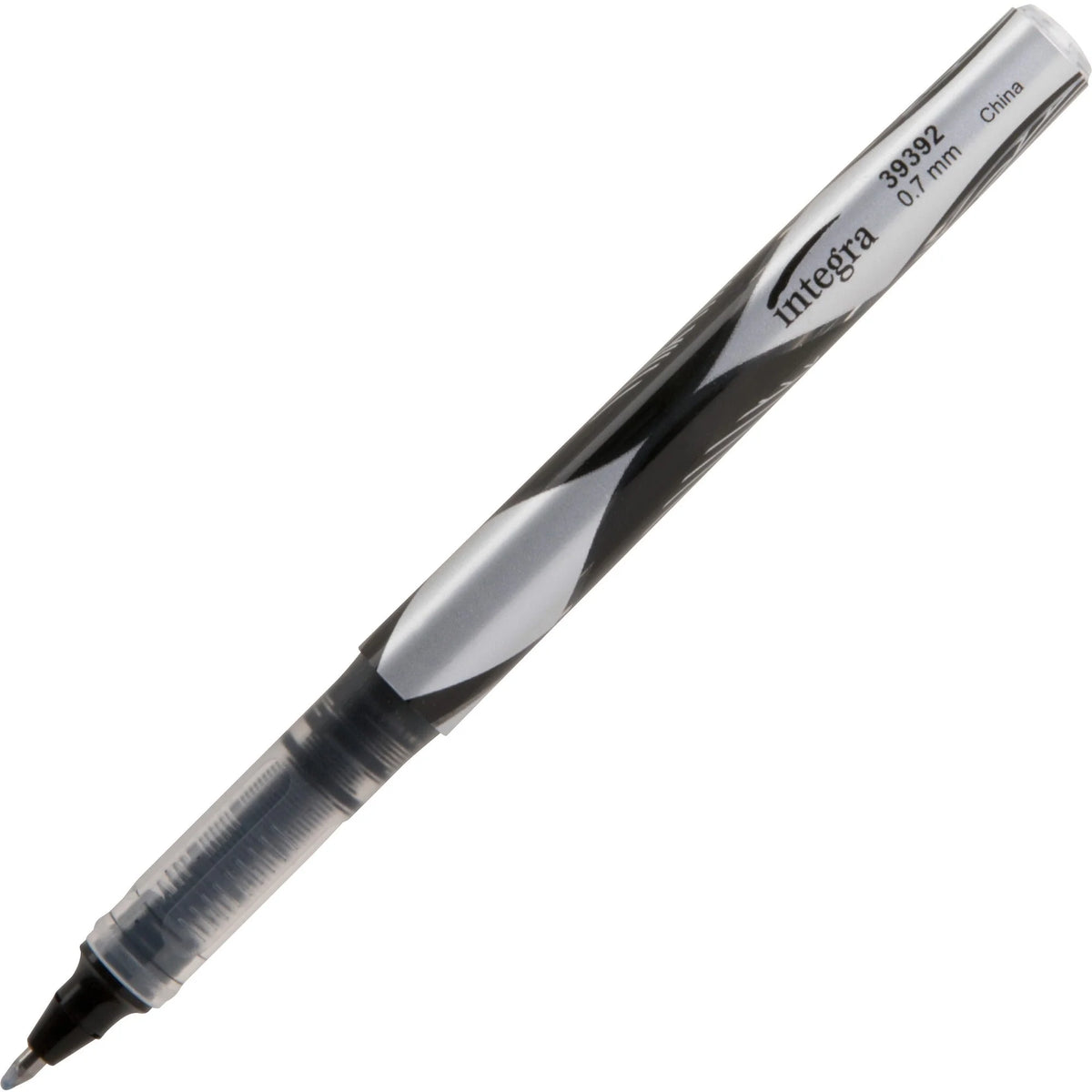 Integra Liquid Ink Rollerball Pens: 0.7mm Fine Point Black Metal Tip - Pens