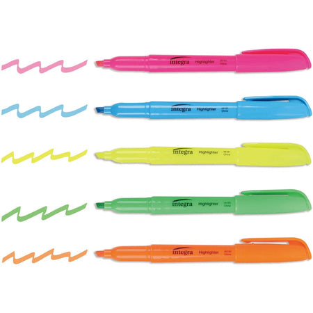 Integra Pen Style Fluorescent Highlighters - Front