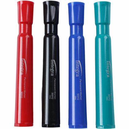 Integra Permanent Chisel Markers - Assorted Ink Set - & Dry-Erase