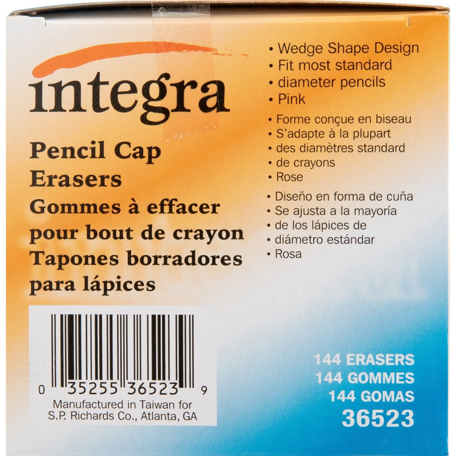 Integra Pink Pencil Cap Eraser - Top