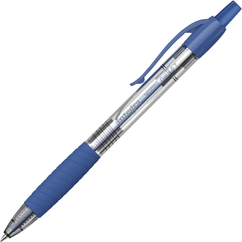 Integra Retractable Gel Pen: 0.7mm Blue Ink Medium Point - Pens
