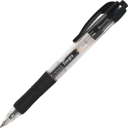 Integra Retractable Gel Pens: 0.5mm Fine Point Black Ink - Pens