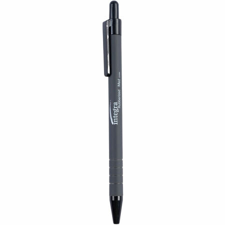 Integra Rubber Barrel Retractable Ballpoint Pens - Front