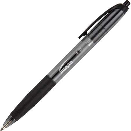 Integra Rubber Grip Retractable Pens - Smooth Writing Black Ink