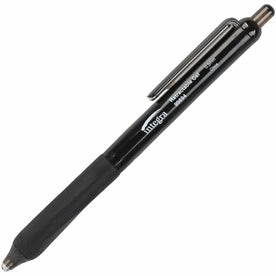 Integra Silent Gel Pens: 0.5mm Retractable Black Ink - 12/Box - Pens
