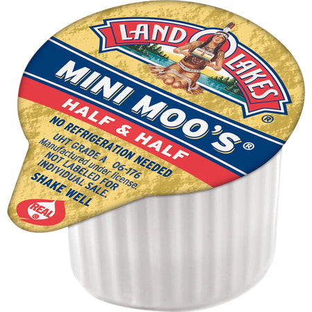 International Delight Land O Lakes Mini Moo’s Half & Cream Singles - Convenient 192/Carton - Creamers