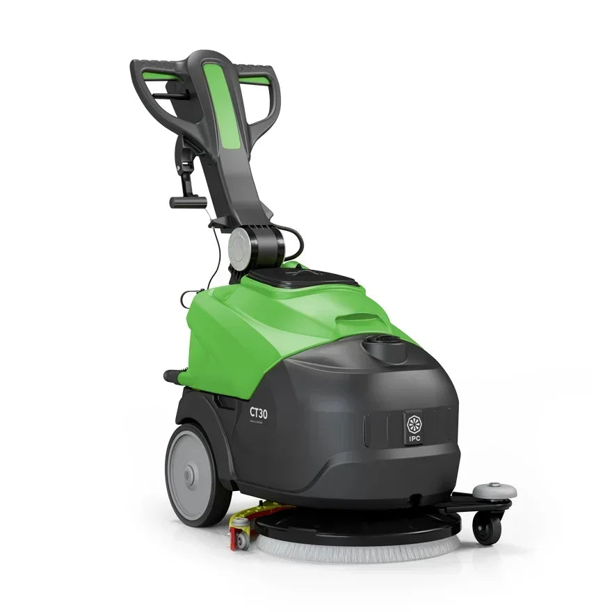 IPC CT30B45‑XD 18″ Battery Operated Automatic Scrubber – 8 Gal Solution / 9 Gal Recovery On-Board Charger Gel &