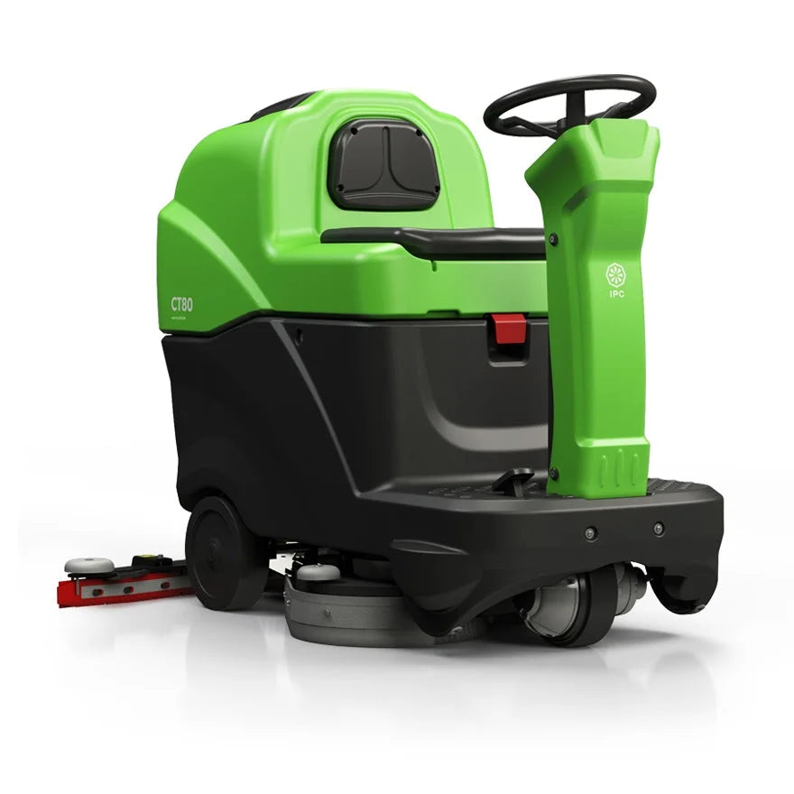 IPC Eagle CT80BT70-OBC-200 28” Rider Floor Scrubber w/ 25A On-Board Charger (4) 6V 200Ah Gel Batteries Pad Drivers (P)