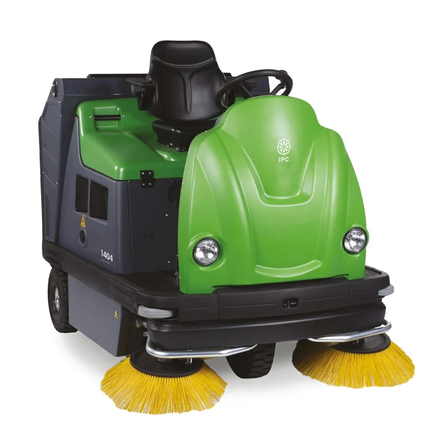 IPC TK1404E Ride-On Industrial Sweeper | 58″ Battery-Powered Commercial Floor