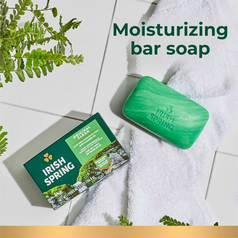 Irish Spring Deodorant Bar Soap with Flaxseed Oil - Alternate-Image5