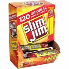 Jack Link’s Slim Jim Beef Jerky Sticks - Original Smoky Flavor - 120 Individually Wrapped - Snacks
