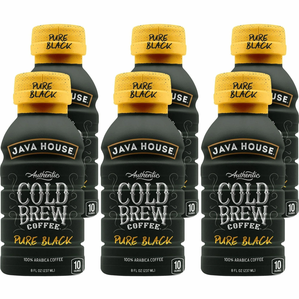 Java House Cold Brew Colombian Black Coffee Bottles 8 fl oz 6 / Box (SNHFC109080)