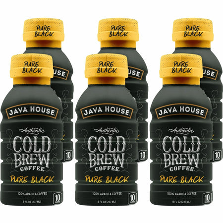 Java House Cold Brew Colombian Black Coffee Bottles 8 fl oz 6 / Box (SNHFC109080)