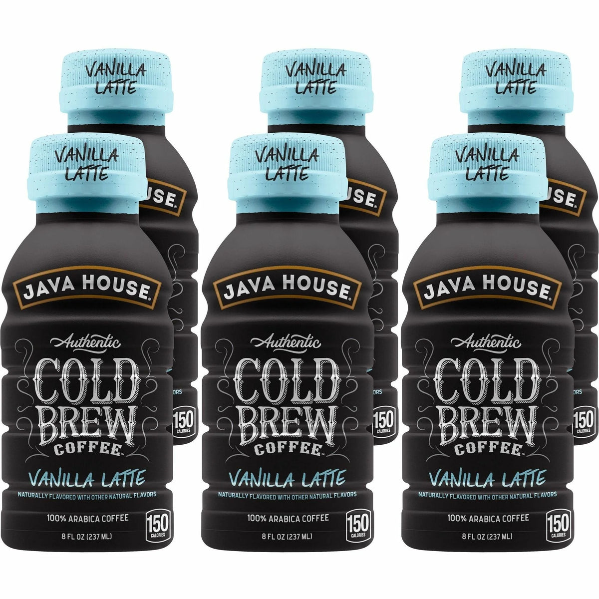 Java House Cold Brew Milk Vanilla Latte Bottles 8 fl oz 6 / Box (SNHFA10E080) - Coffee