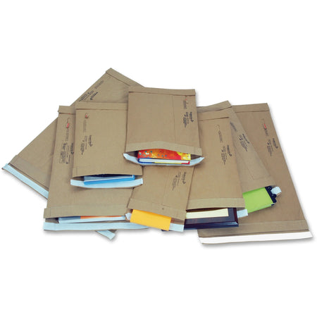Jiffy Padded Mailers: Multipurpose #1 - Natural Kraft & Satin Gold - 100/Carton - Mailers