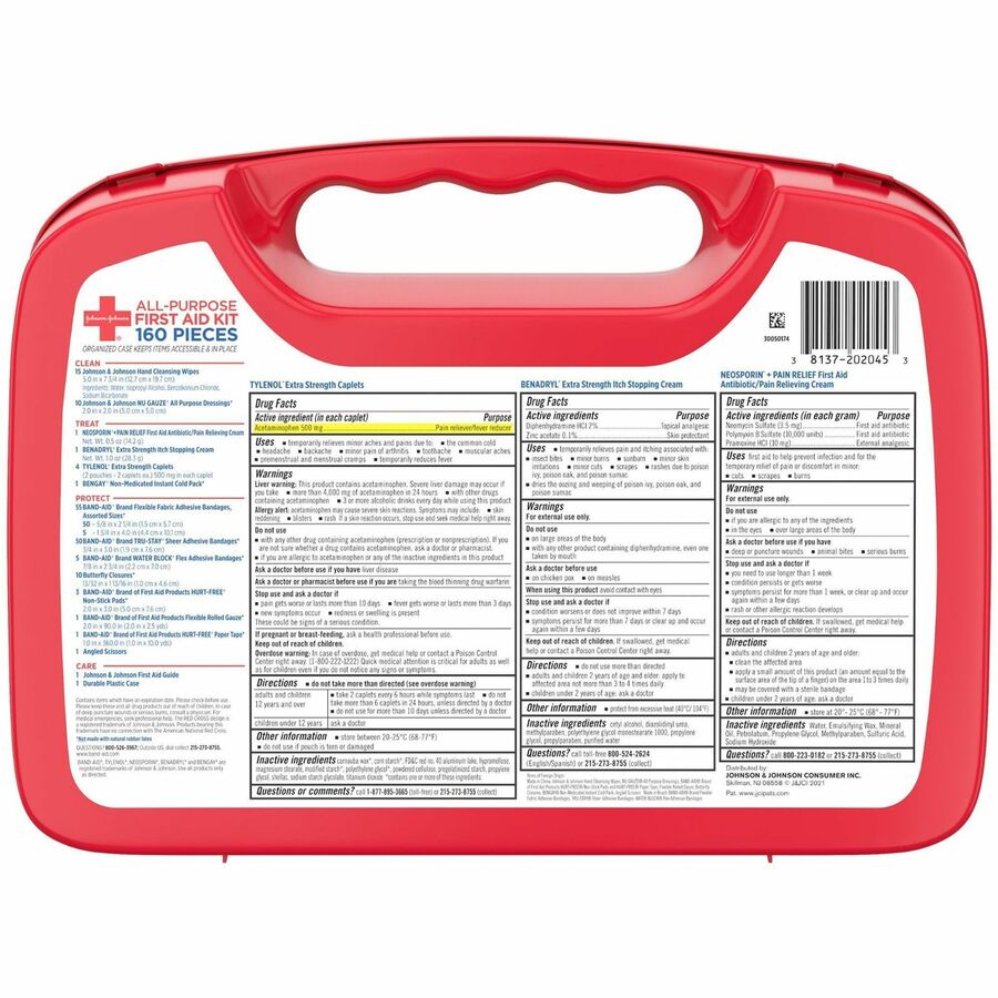 Johnson & Johnson All Purpose First Aid Kit - Rear