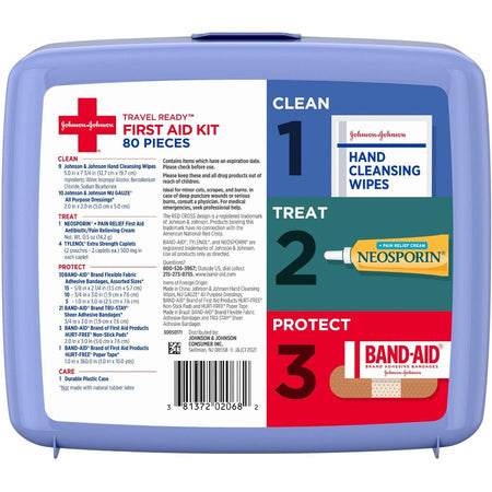 Johnson & Johnson Travel Ready First Aid Kit - Rear