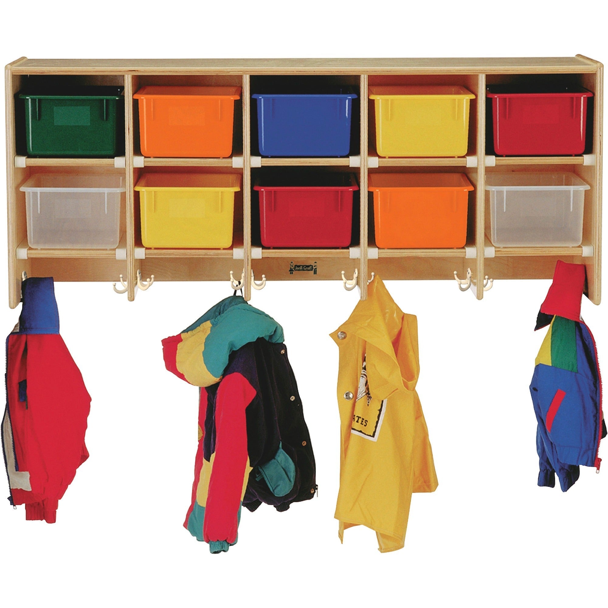Jonti-Craft 10 Section Wall Mount Coat Locker - 2000