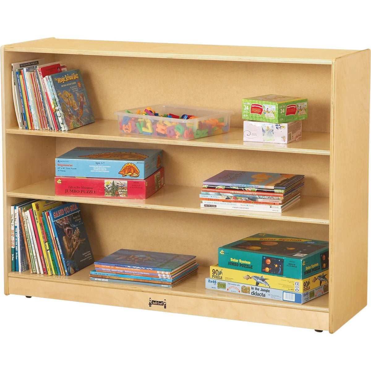 Jonti-Craft 3-Shelf Bookcase: Light-Duty Storage Solution - Cubbies &