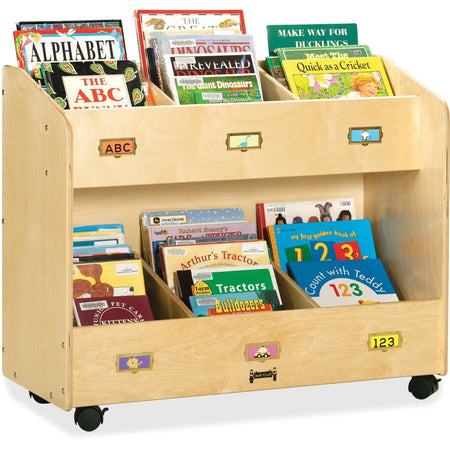 Jonti-Craft Mobile Book Storage Organizer - 6 Compartments - Durable Baltic Acrylic - Cubbies &