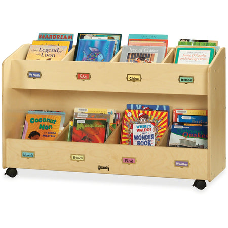 Jonti-Craft Mobile Book Storage Organizer - 8 Compartment Baltic Acrylic - Durable & Lockable - Cubbies