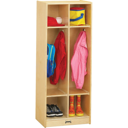Jonti-Craft Rainbow Accents 2 Section Coat Locker - 2000