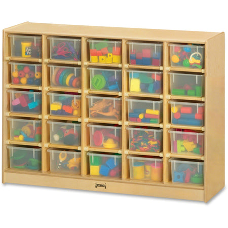 Jonti-Craft Rainbow Accents 25 Cubbie-trays Mobile Storage Unit - 2000