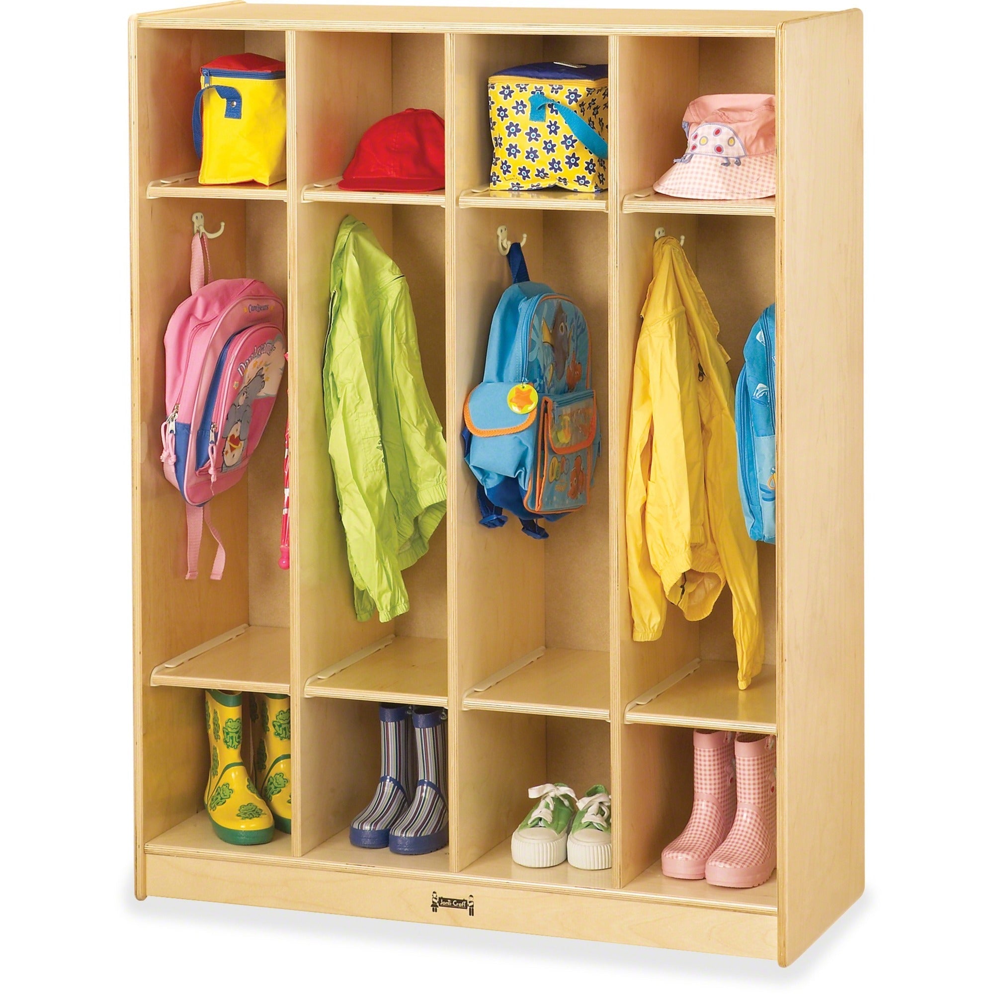 Jonti-Craft Rainbow Accents 4-section Coat Locker - 2000