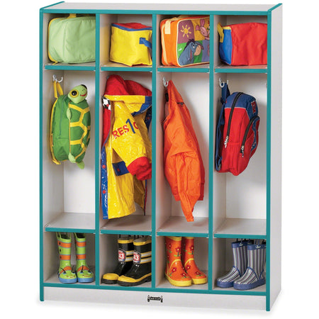 Jonti-Craft Rainbow Accents 4 Section Coat Locker - 2000