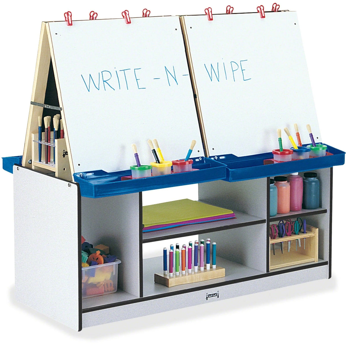 Jonti-Craft Rainbow Accents 4 Station Art Center - Floor Standing - Stations