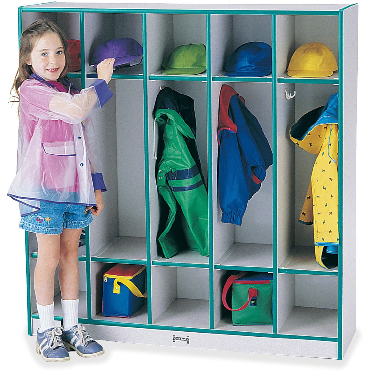 Jonti-Craft Rainbow Accents 5-section Coat Locker - 2000