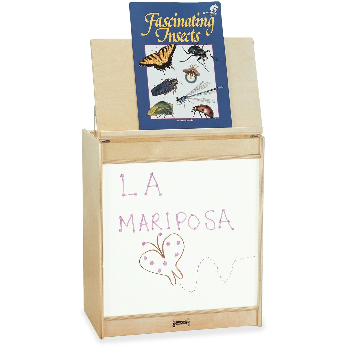 Jonti-Craft Rainbow Accents Big Book Write-n-Wipe Easel - Creative Learning Tool - Art Stations