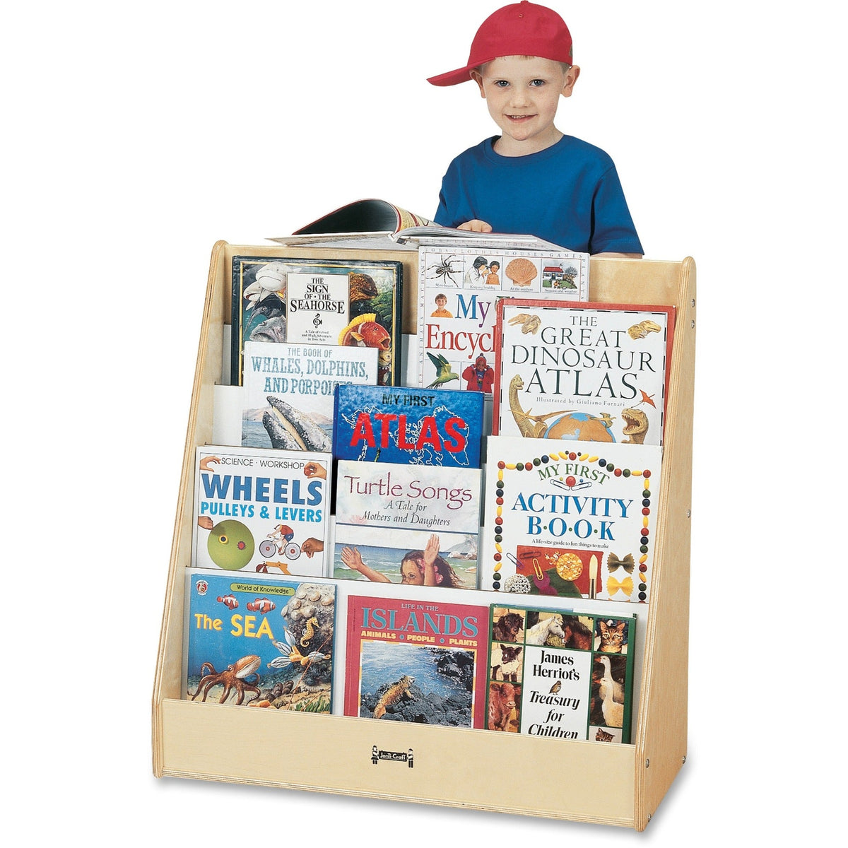 Jonti-Craft Rainbow Accents Birch Flushback Pick-a-Book Stand - 2000